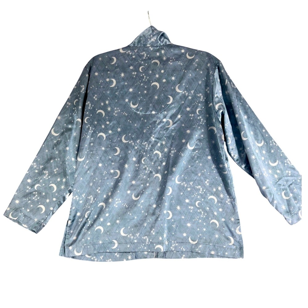 Vintage Whimsy Celestial Moon Star Pajama Sleep Shirt Button Up Sleepwear Sz S - Picture 8 of 9